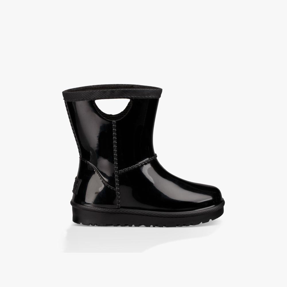 Bottes de Pluie UGG Rahjee Fille Noir Soldes 621AXHUB